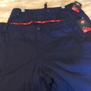 2 Dickies cargo style EDS Every Day Scrubs NWT Size Large cotton poly blend